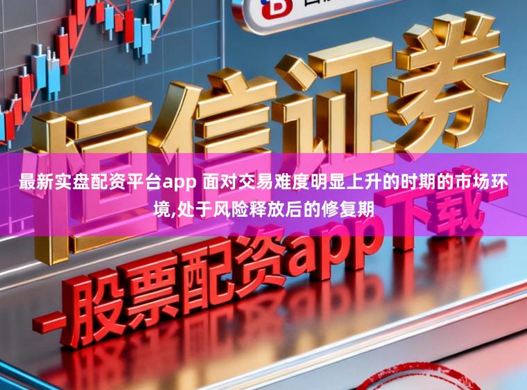 最新实盘配资平台app 面对交易难度明显上升的时期的市场环境,处于风险释放后的修复期
