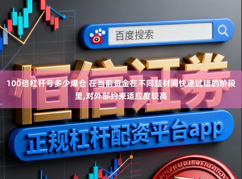 100倍杠杆亏多少爆仓 在当前资金在不同题材间快速试错的阶段里,对外部约束适应度较高